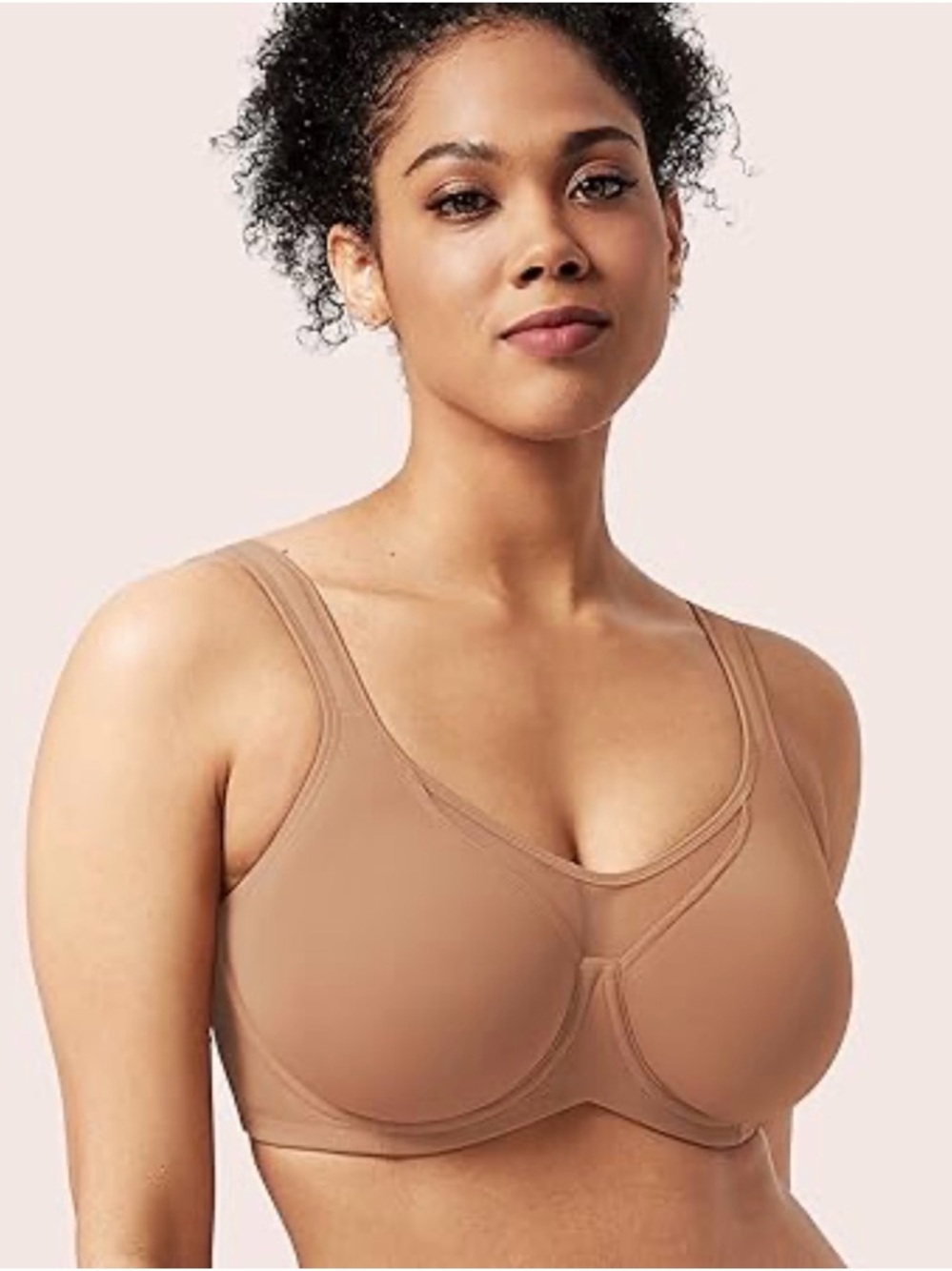 HSIA Minimizer Bra Unlined Bra Underwire Neutral Tan, size 36G